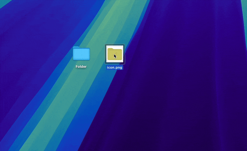Set custom folder icon on mac - GIF